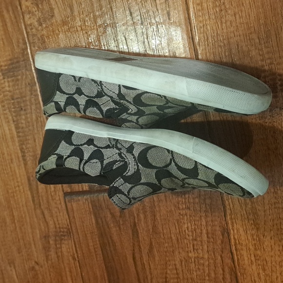 Coach "Allegra" Gray & Black Slip On Sneakers - size 6.5 - Picture 4 of 8